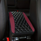 1pc SponAnd PU Leather Armrest Pad Cover Center Console Mat Car Accessories