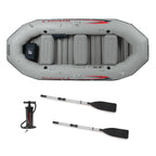 Mariner 4-Person Inflatable River Lake Dinghy Boat and Oars Set (2 Pack)