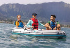 Mariner 4-Person Inflatable River Lake Dinghy Boat and Oars Set | 68376EP