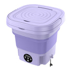 Portable Foldable Mini Washing Machine 8L High Capacity With 3 Modes Deep Cleaning Half Automatic Washt Soft Spin Dry For RV Travel, Camping