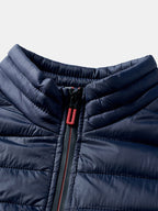 mens zip front quilted solid basic padded puffer jackets with pocket