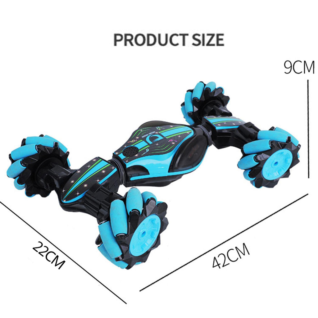 2 Pack Remote Control Stunt Toy Car 2.4G Gesture Sensing Remote Control Stunt Car with Four-Wheel Drive Off-Road Dancing Side Driving Toys Suitable for Any Terrain Children Gift