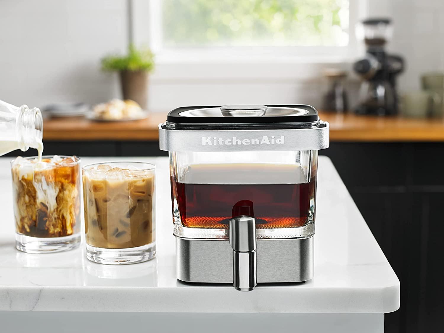 KitchenAid KCM4212SX Cold Brew Coffee Maker-Brushed Stainless Steel, 28 ounce