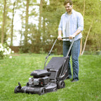 PowerSmart Gas Lawn Mower, 21-inch & 170CC, Gas Powered Push Lawn Mower with 4-Stroke Engine, 3-in-1 Gas Mower with Bag, 5 Adjustable Heights (1.18''-3.00'' )
