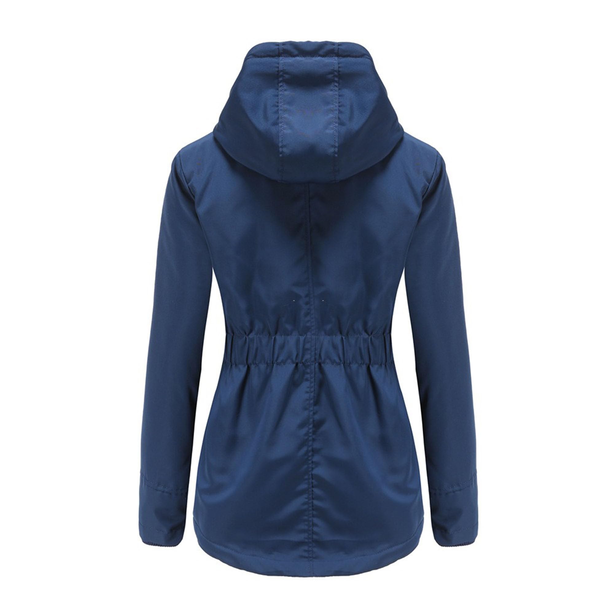 DGHM-JLMY 1/2 Pack Women's Windproof Waterproof Cotton Coats Fashion Warm Hooded Outerwear Solid Thick Fleece Jacket