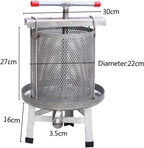 Honey Presser Beeswax Extractor Beekeeping Machine  Steel Household Manual Honey Press Extractor Beekeeping Tool for Wine Honey and Juice Ma(201  steel)