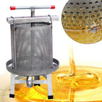 Honey Presser Beeswax Extractor Beekeeping Machine  Steel Household Manual Honey Press Extractor Beekeeping Tool for Wine Honey and Juice Ma(201  steel)