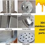 Honey Presser Beeswax Extractor Beekeeping Machine  Steel Household Manual Honey Press Extractor Beekeeping Tool for Wine Honey and Juice Ma(201  steel)