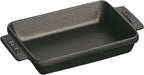 Staub Cast Iron 5.75-inch x 4.5-inch Mini Rectangular Baker - Matte Black, Made in France