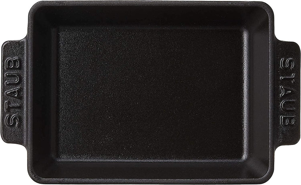 Staub Cast Iron 5.75-inch x 4.5-inch Mini Rectangular Baker - Matte Black, Made in France