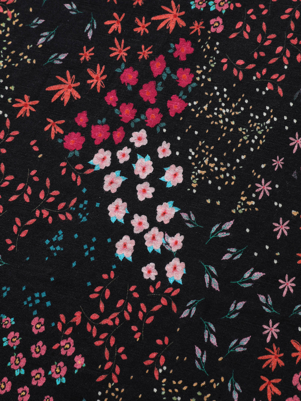 Pure Cotton Dense Floral Print T-Shirt