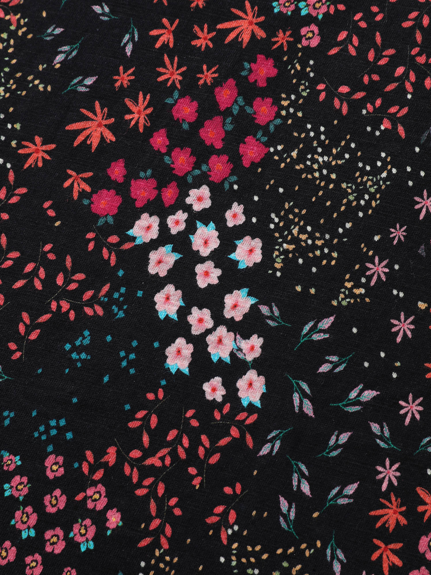 Pure Cotton Dense Floral Print T-Shirt