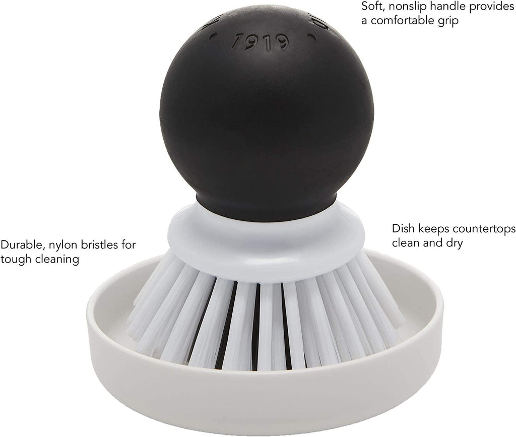 KitchenAid KE195OSBA Palm Brush With Dish Tray, 2-Piece, Black