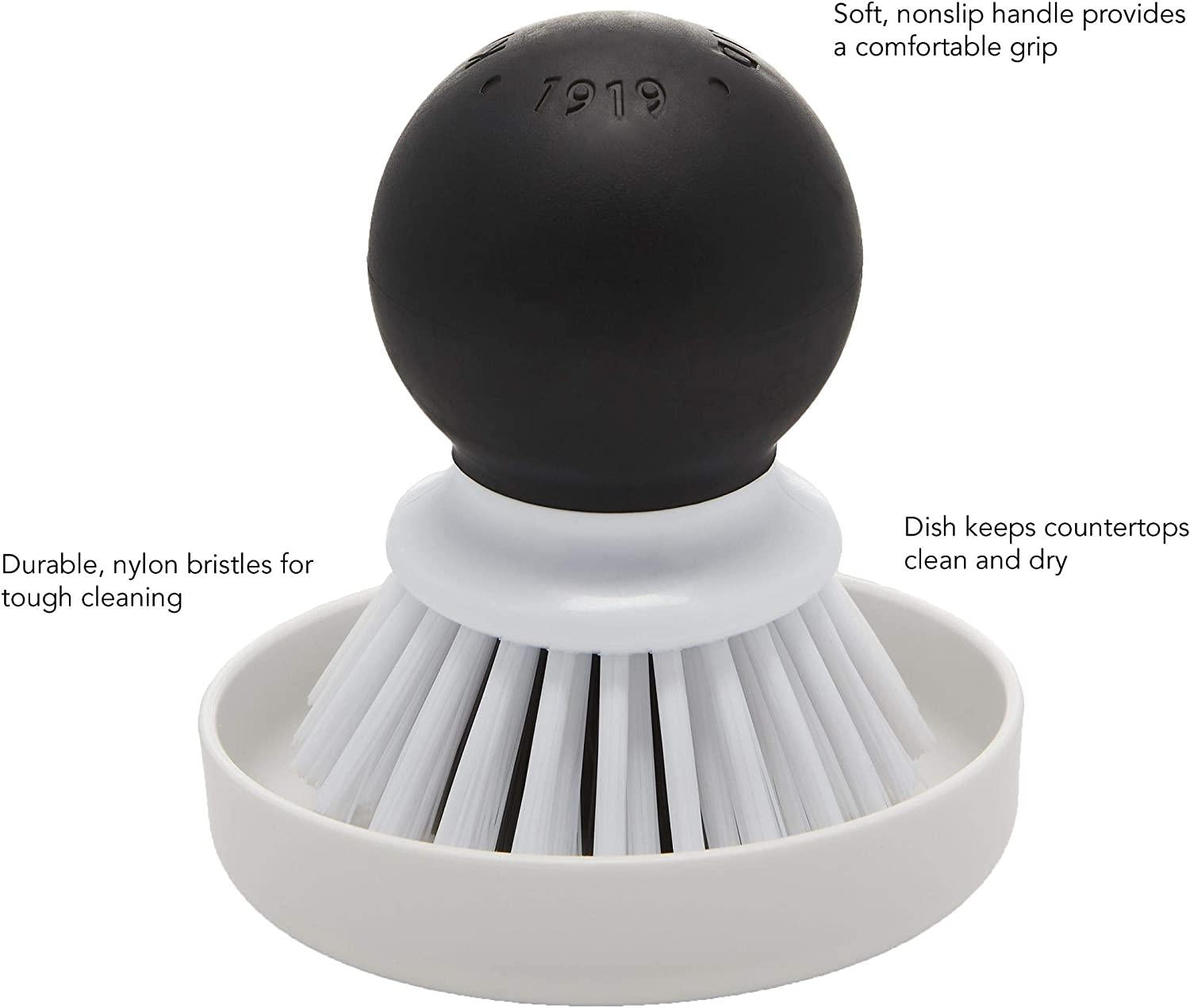 KitchenAid KE195OSBA Palm Brush With Dish Tray, 2-Piece, Black