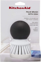 KitchenAid KE195OSBA Palm Brush With Dish Tray, 2-Piece, Black