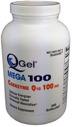 Q-Gel Mega 100 (100mg CoQ10 / 500 Softgels)