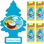 LITTLE TREES Air Fresheners Car Air Freshener. Hanging Tree Provides Long Lasting Scent for Auto or Home. Caribbean Colada, 24 Air Fresheners