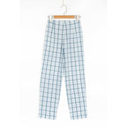 patchwork chic plaid trousers