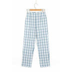 patchwork chic plaid trousers