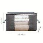 LarClothes StoraBag, Clothes Organizer With Handle &amp; Clear Window, StoraBins Containers For Comforters &amp; Blankets