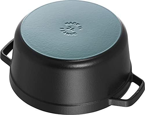STAUB Cast Iron Round Cocotte, 5.5-quart, Black Matte, Made in France