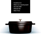 STAUB Cast Iron Round Cocotte, 5.5-quart, Black Matte, Made in France
