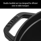 STAUB Cast Iron Round Cocotte, 5.5-quart, Black Matte, Made in France