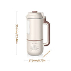 1000ml Portable Mini Soy Milk Maker with Filtering and Self-Cleaning - Perfect for 1-4 Person Households - Enjoy Fresh Soy Milk and Juices Anytime