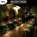 Solar Garden Lights Solar Firework Lights, 8-Mode Lighting Solar Lights Outdoor Waterproof For Garden Patio Walkway Pathway Party Wedding Decorative