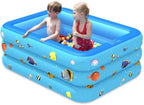WI Inflatable Swimming Pools Kids Pool Bathing Tub for Outdoor Indoor Swimming Pool