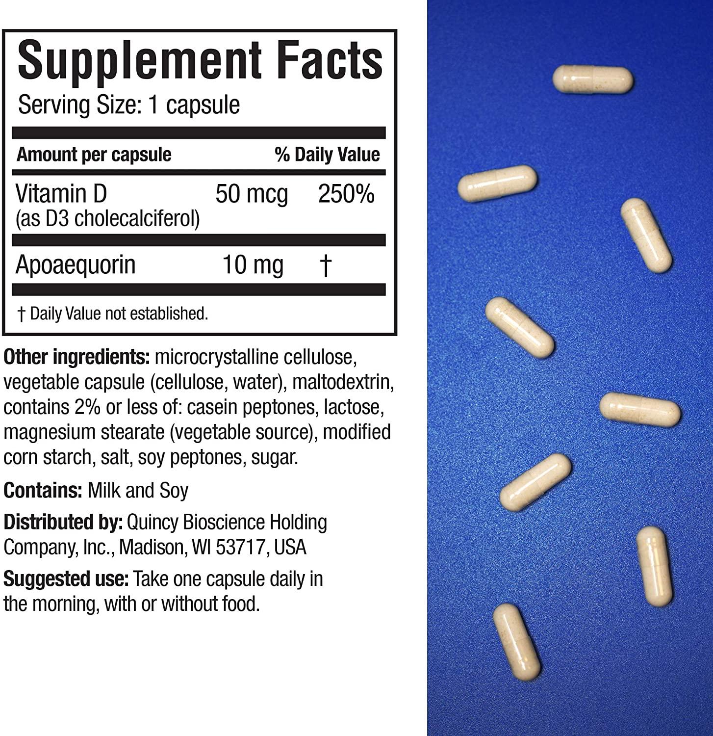 Prevagen Improves Memory - Regular Strength 10mg, 60 Capsules |3 Pack| with Apoaequorin & Vitamin D | Brain Supplement for Better Brain Health, Supports Healthy Brain Function