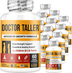 Doctor Taller - Support Healthy Growth - Premium and Breakthrough Ingredients - Help Children and Teens Grow - Healthy Growth Supplement - 60 Vegan Capsules - for Children (8+) and Teens (Pack of 12)