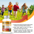 Doctor Taller - Support Healthy Growth - Premium and Breakthrough Ingredients - Help Children and Teens Grow - Healthy Growth Supplement - 60 Vegan Capsules - for Children (8+) and Teens (Pack of 12)