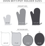 KitchenAid Asteroid Cotton Oven Mitts with Silicone Grip, Set of 2, Aqua 2 Count