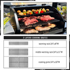 ZPG-1000E Pellet Grill BBQ Smoker Digital Control with Cover