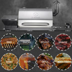 ZPG-1000E Pellet Grill BBQ Smoker Digital Control with Cover