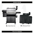 ZPG-1000E Pellet Grill BBQ Smoker Digital Control with Cover