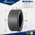 MaxAuto Lawn & Garden Tire 22X10-14 P332 4PR Tubeless, 2Pcs