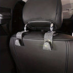 2pcs Artificial Diamond Car Hook, Car Hidden Car StoraHook Creative Car Seat Hook Hanger Car Accessories For Women