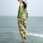 baggy drawstring boho pants
