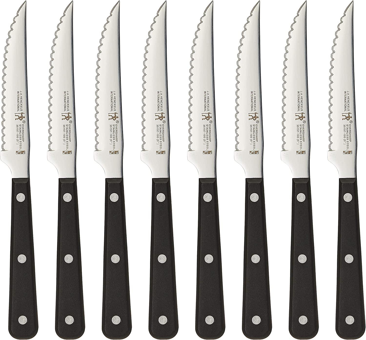 HENCKELS Razor-Sharp Steak Knife Set of 8, German Engineered Informed by 100+ Years of Mastery