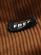 mens winter corduroy 100% cotton plus velvet warm zipper casual solid jacket