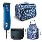 Wahl KM2 BLUE PAW Print Limited Edition 2 Speed Clipper +/- Carry Bag +/- Apron