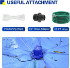 JANZ 2500 GPH Automatic Swimming Pool Cover Pump Above Ground,1/3 HP Submersible Pump with 25 FT DrainaHose Kit and Positioning Rope,Water Removal Pump for Pool Cover,Pool and More