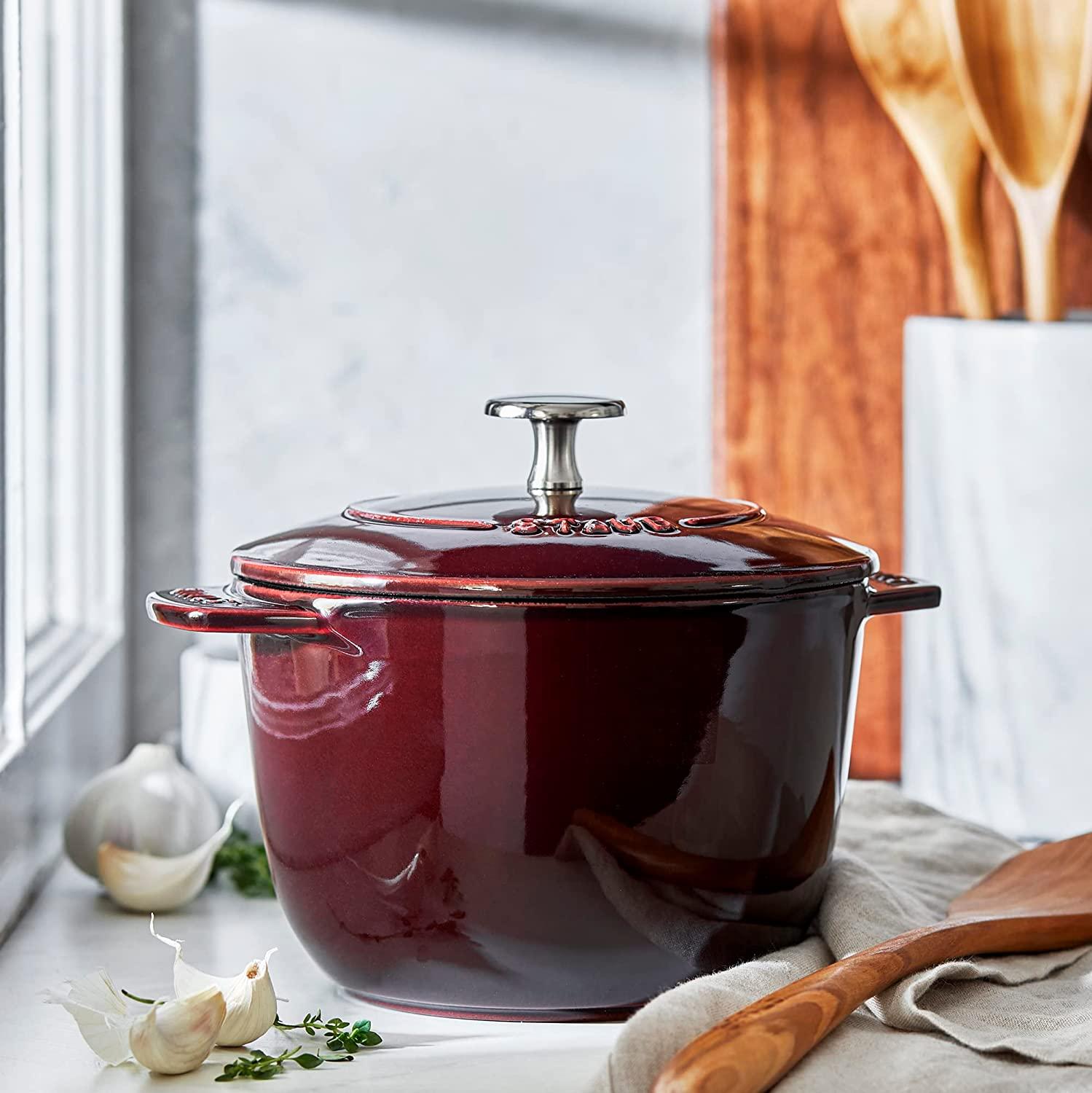 Staub Cast Iron 1.5-qt Petite French Oven - Grenadine, Made in France