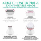 Electric  for Women - Rechargeable Shaver & Dry Painless Bikini