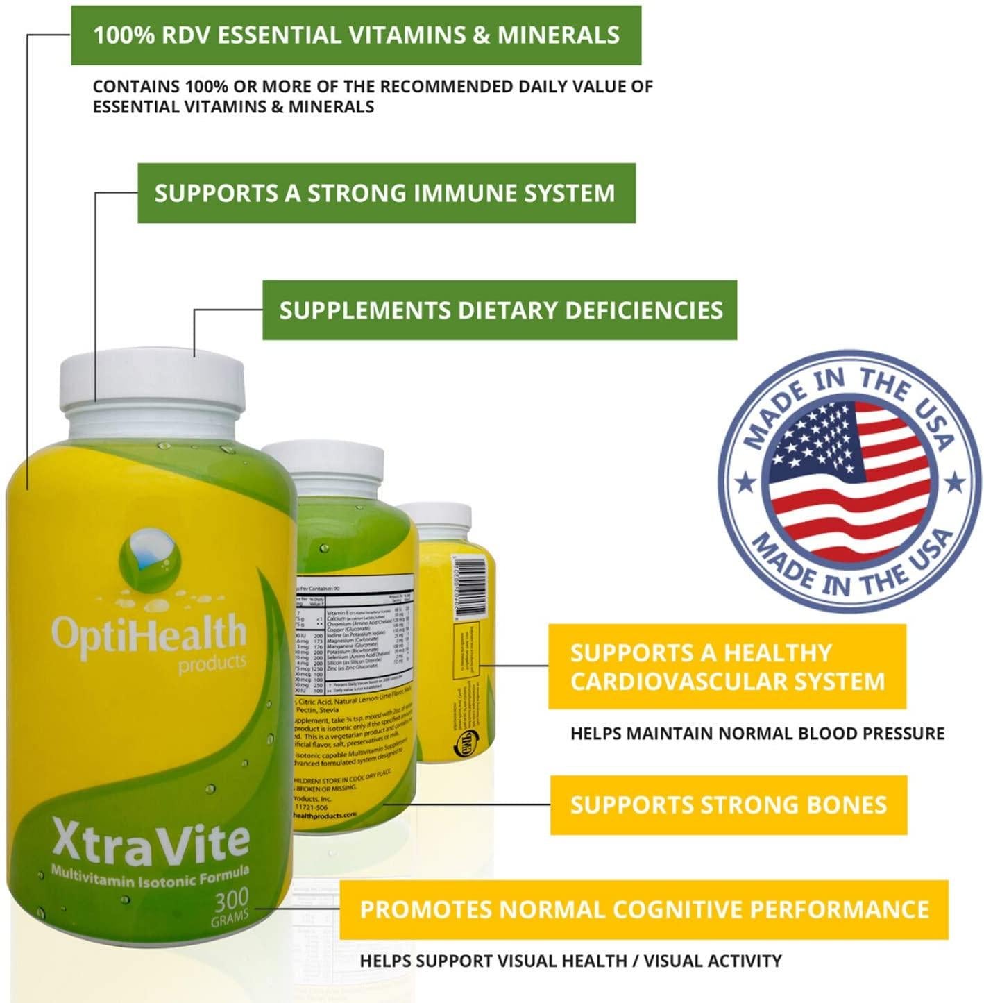 XtraVITE Isotonic Multivitamin - 100% Essential Vitamins and Minerals - Pack of 10