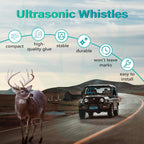 Elook Upgraded Deer Whistles for Car, Deer Horn for Car, Save Deer Whistle for Vehicles, Trunks, Motorcycle, Three-Horn, 2 Pack (Patented Product)