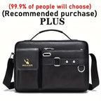 【WEIXIER】 Men's PU Material Crossbody Bag Men's Business Crossbody Bag Portable Shoulder Bag Casual Bag Men's Bag Gift For Father /Anniversary