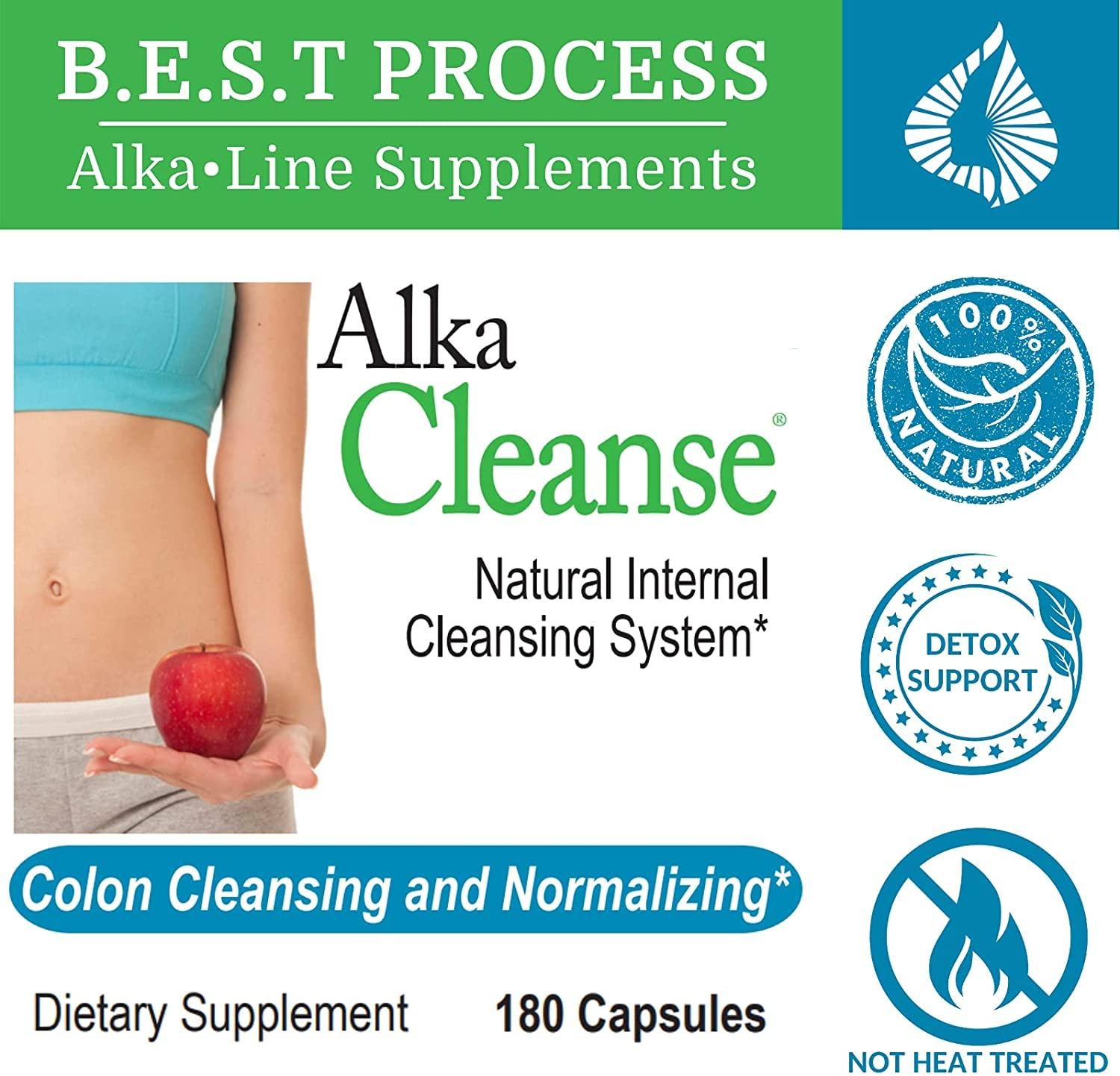 Alka•Cleanse (12 Pack) Morter HealthSystem Best Process Alkaline — Herbal Detox Colon Cleanse & Digestive Distress Formula — Psyllium Husk, Probiotics, Enzymes & Herbs